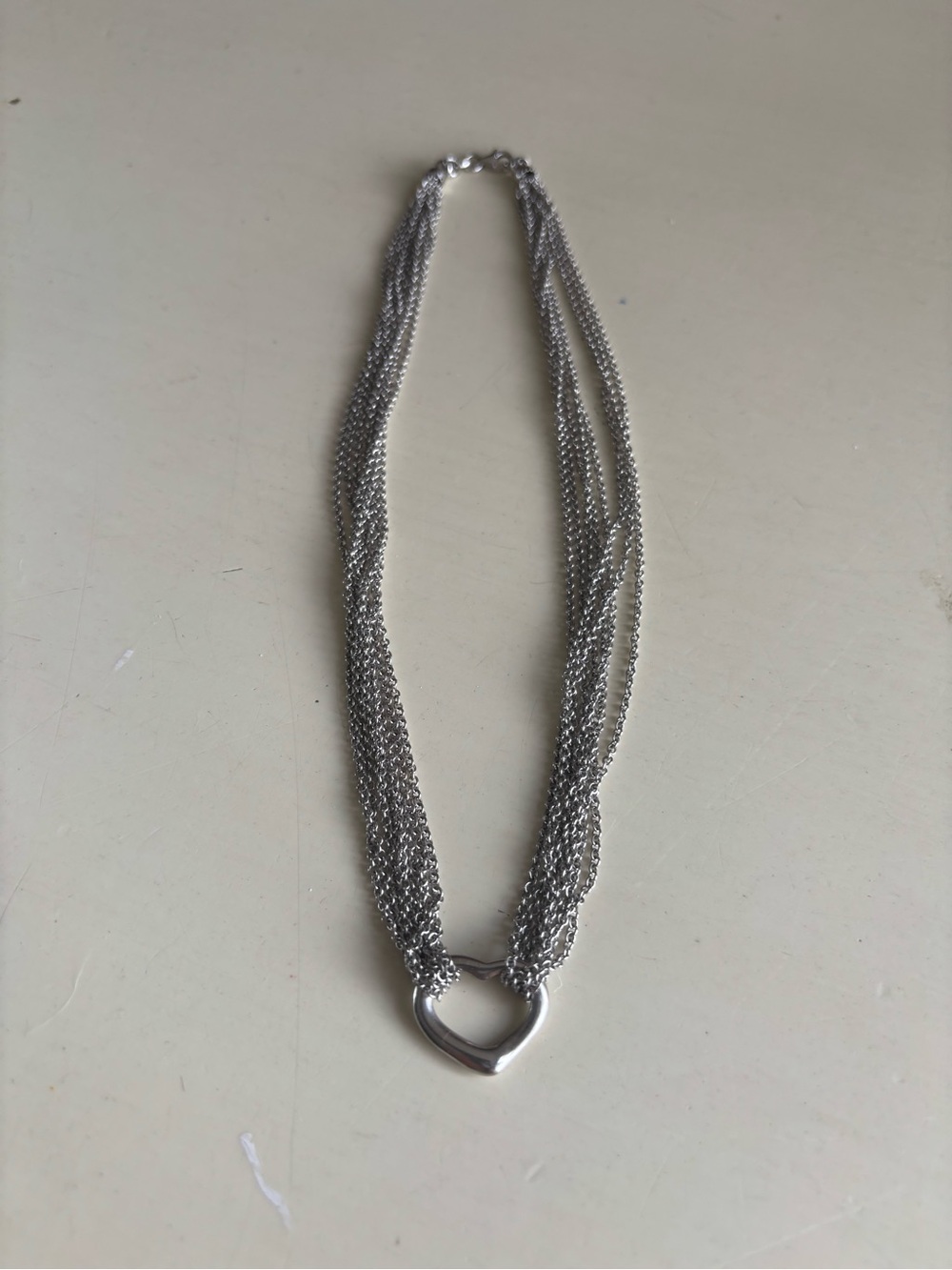 Layered Silver Heart Necklace • 925 ITALY